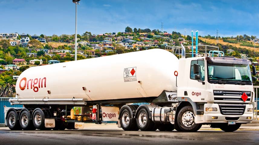 An Origin Energy LPG tanker truck.
