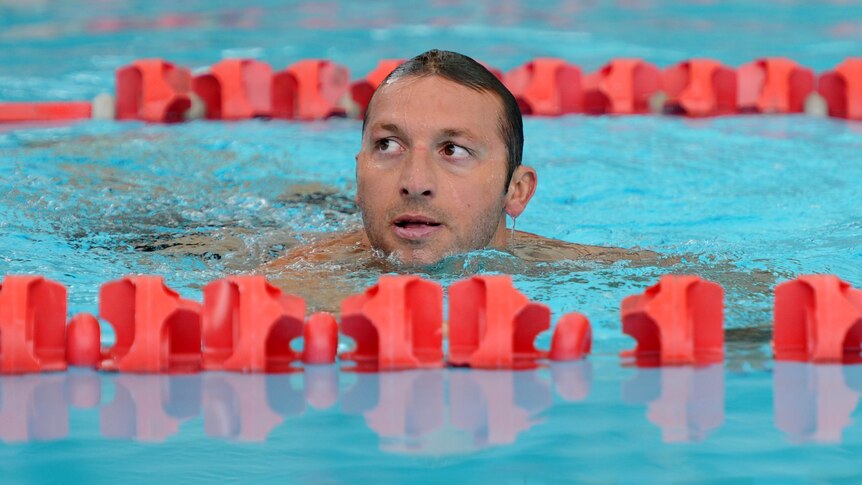 Ian Thorpe qualified for the 200m freestyle final with the fourth fastest heat swim.