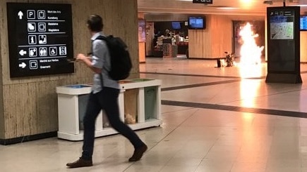 Witness says suspect screamed "Allahu Akbar" before detonating a suitcase. Photo: Twitter/Remy Bonnaffe