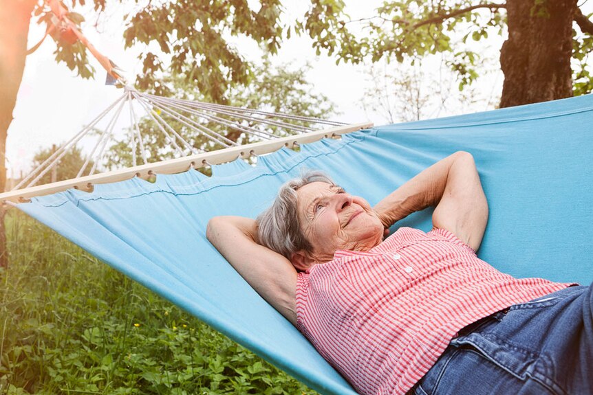 Woman in a hammock