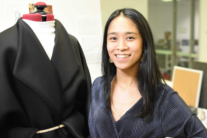 Rose Duong in her workspace at RMIT University's incubator.