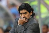 Argentina coach Diego Maradona said the quarter-final exit was the hardest thing he'd ever experienced.