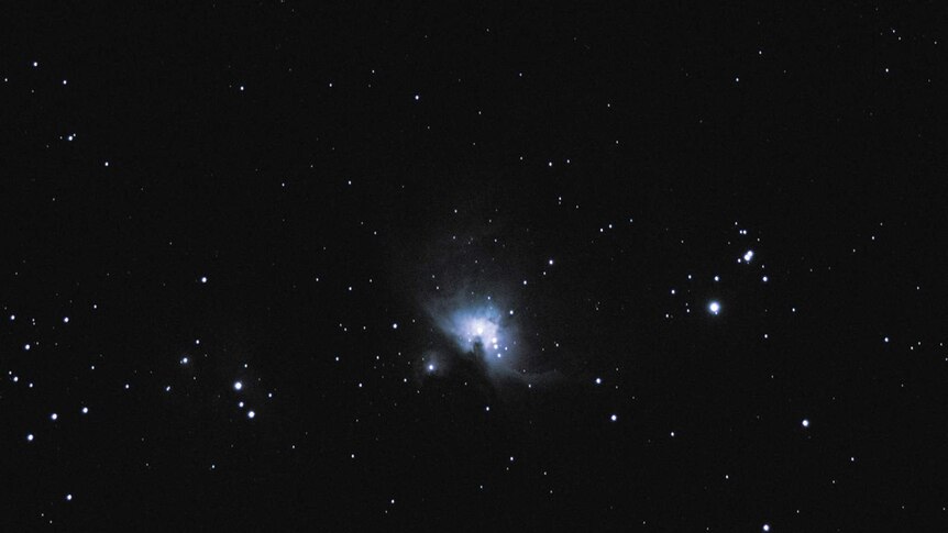 A developed photo of the M43 nebula.