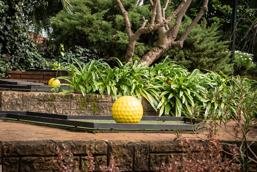 Part of the billiard golf course at Wanneroo Botanic Gardens