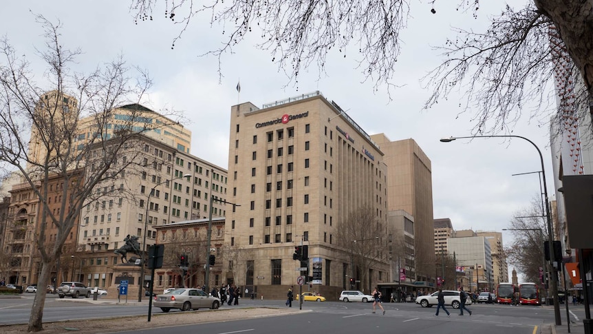 The Bank of NSW Building at 2 King William Street in Adelaide.