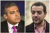 Al-Jazeera's Mohamed Fahmy (L) and Baher Mohamed