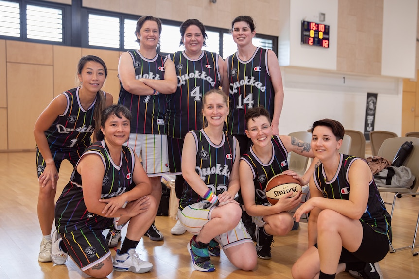 Team shot of the QSA 'Quokkas' basketball team