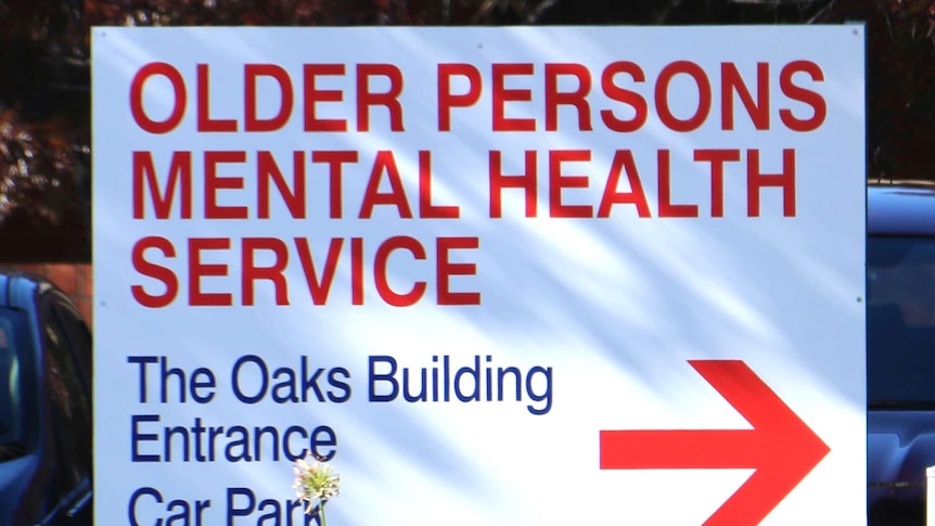 The sign in the carpark of the Oakden Aged Mental Health Care Service