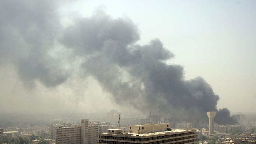 The bombs struck high-profile buildings in central Baghdad.