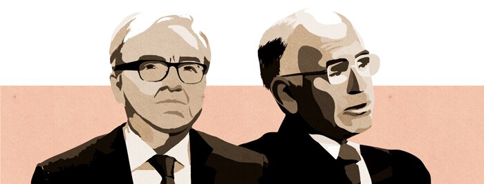 Former Prime Ministers Kevin Rudd and John Howard