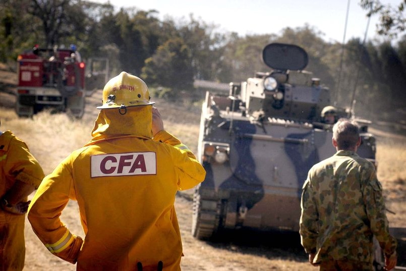 Army and CFA map out bushfire containment line