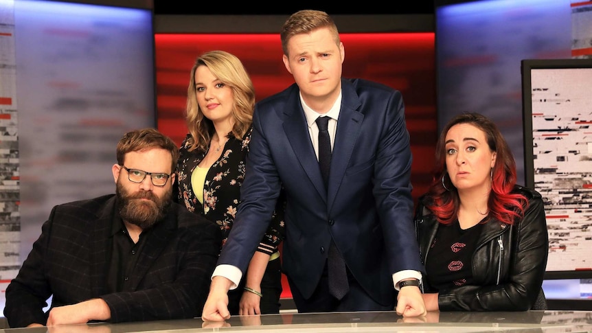 The team from Tonightly with Tom Ballard.
