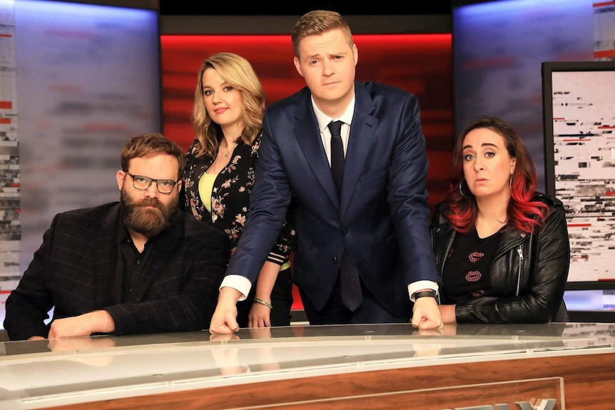 The team from Tonightly with Tom Ballard.