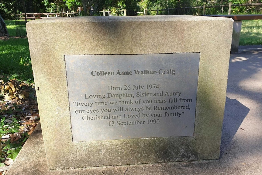 Colleen Walker-Craig memorial at Sawtell