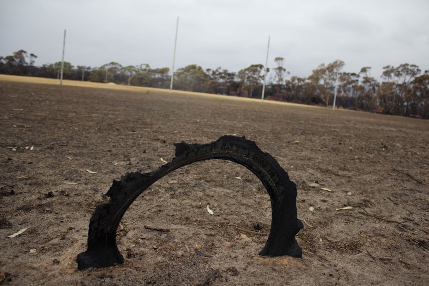 The furthest extent of the fire damage at Scaddan Primary School.