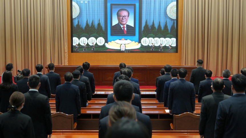 Hu Jintao makes first public appearance since October, as China pays tribute  to former president Jiang Zemin - ABC News