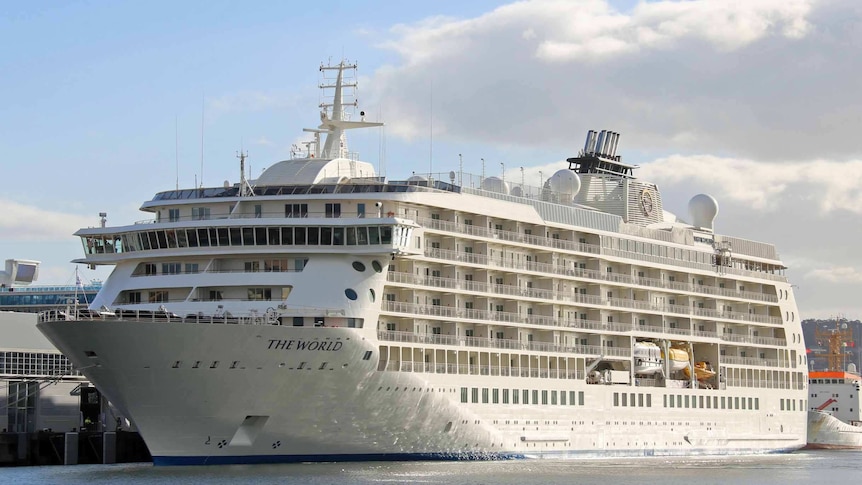 The World cruise ship in Hobart