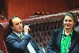 Jeremy Buckingham lights an e-cigarette in NSW parliament