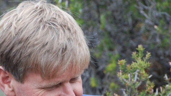 Tony Friend holds a potoroo