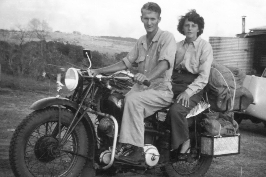 Couple on motorbike