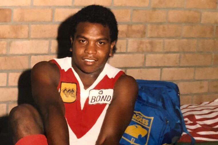Willie Rioli Senior saat bermain untuk South Fremantle di akhir 80-an.
