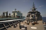 Warships take part in "Exercise Kakadu" war games off Darwin.