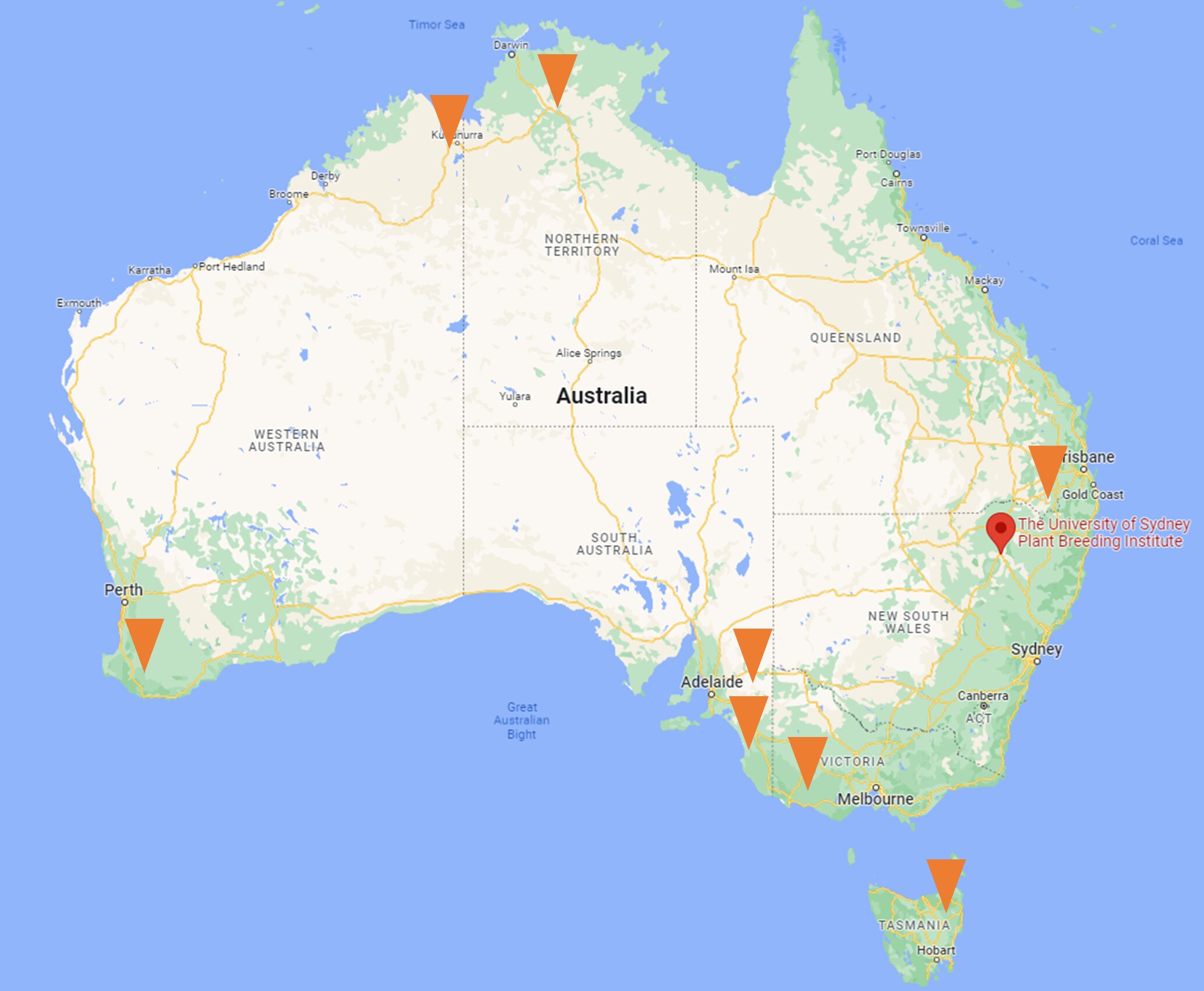 Map of hemp tirals