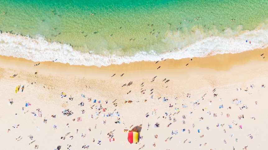 Aerial View of Coogee Beach, NSW, Australia.