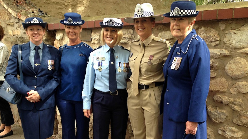 Policewomen at 100 anniversary march