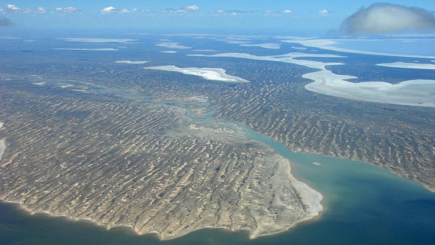 Cooper Creek drains into Lake Eyre