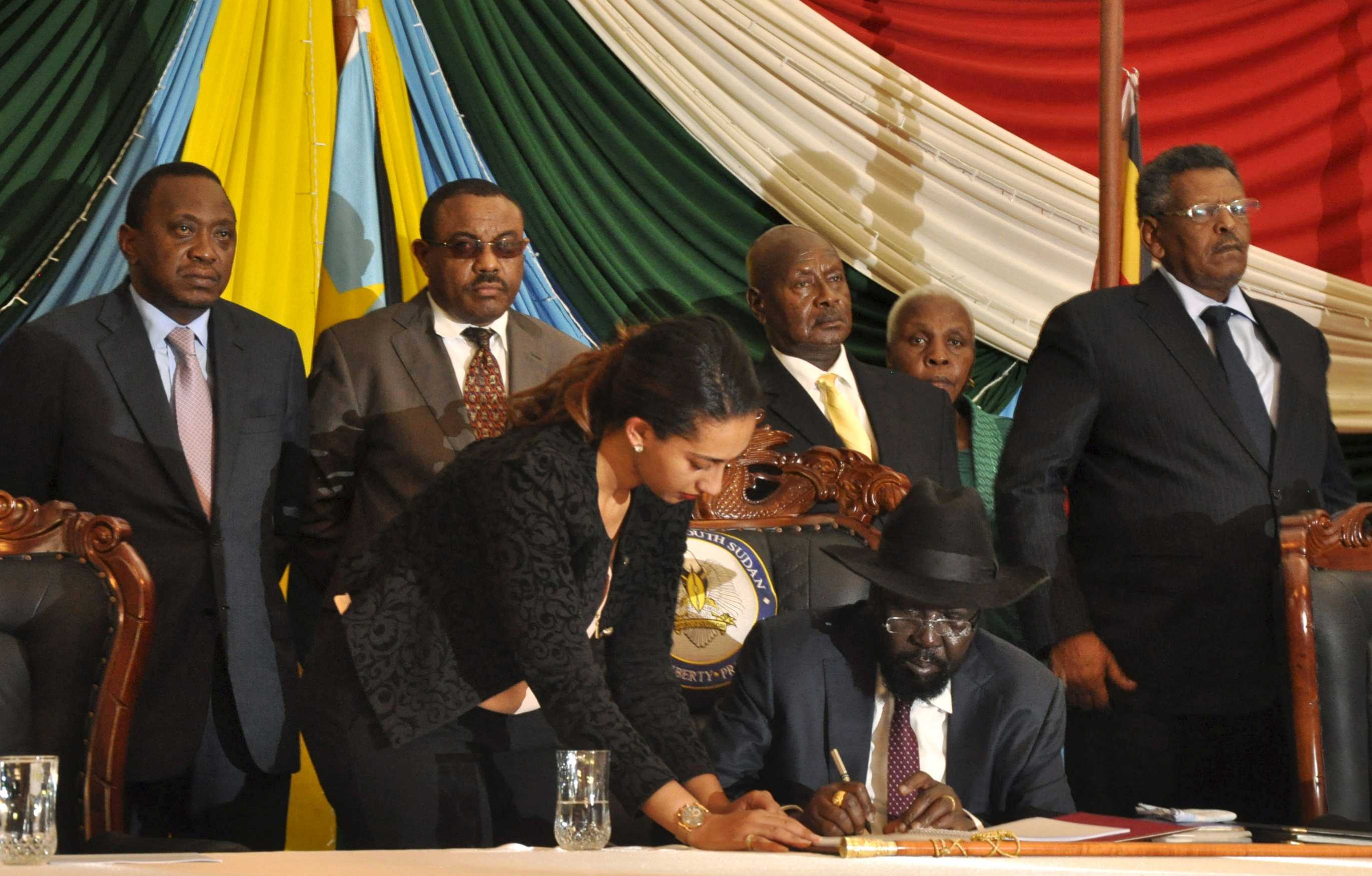 South Sudan's president Salva Kiir signs peace deal to end 20-month ...
