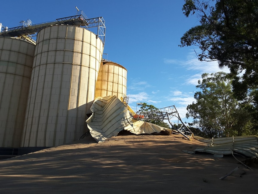 A large silo broke open on Monday afternoon at the Ingham's feed mill at Cardiff