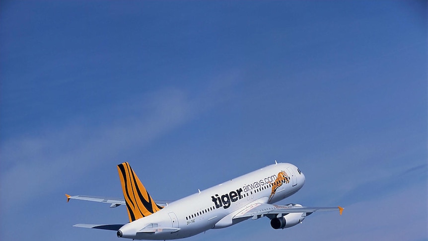 Tiger Airways plane during take-off