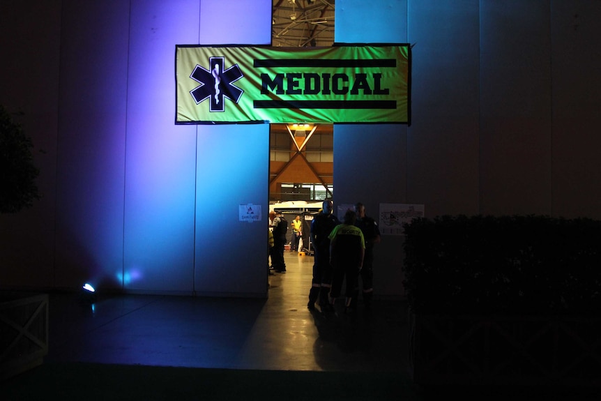 The medical tent at the Rolling Loud festival in Sydney