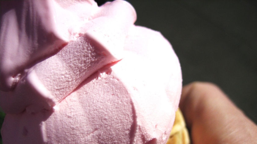 Generic photo of a cone of pink icecream