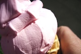 Generic photo of a cone of pink icecream