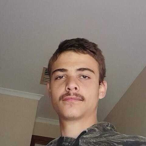 Image of Nungarra Kelly a 19-year-old Balranald man with a moustache