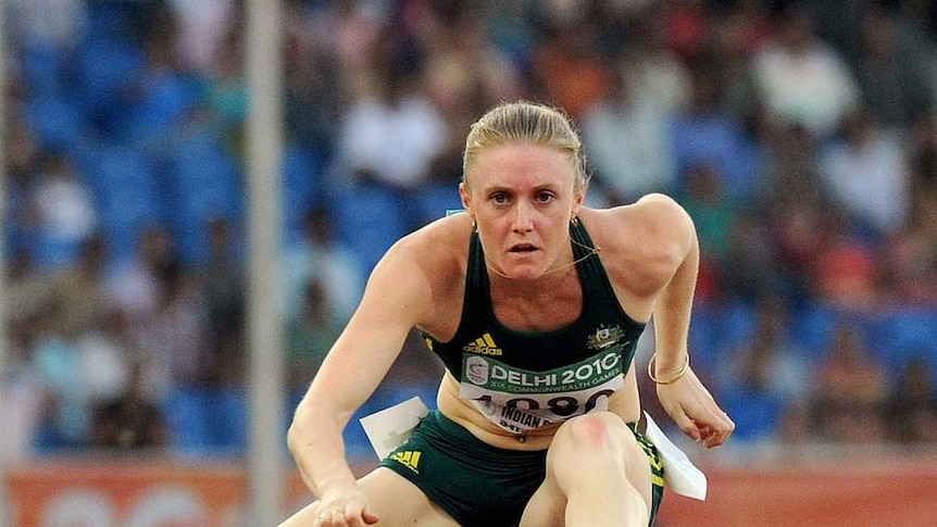 Sally makes it through the 100m hurdles heats