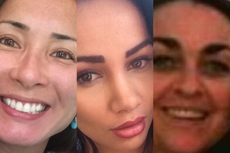 Composite of three women's faces