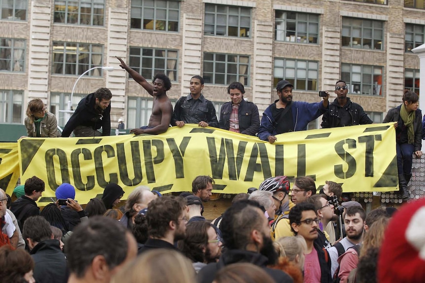 Occupy Wall Street protesters after eviction