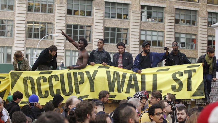 Occupy Wall Street protesters after eviction