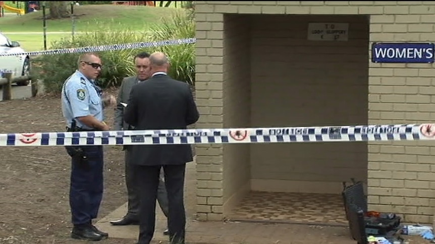 Toilet block where girls were assaulted at park at Guildford in western Sydney