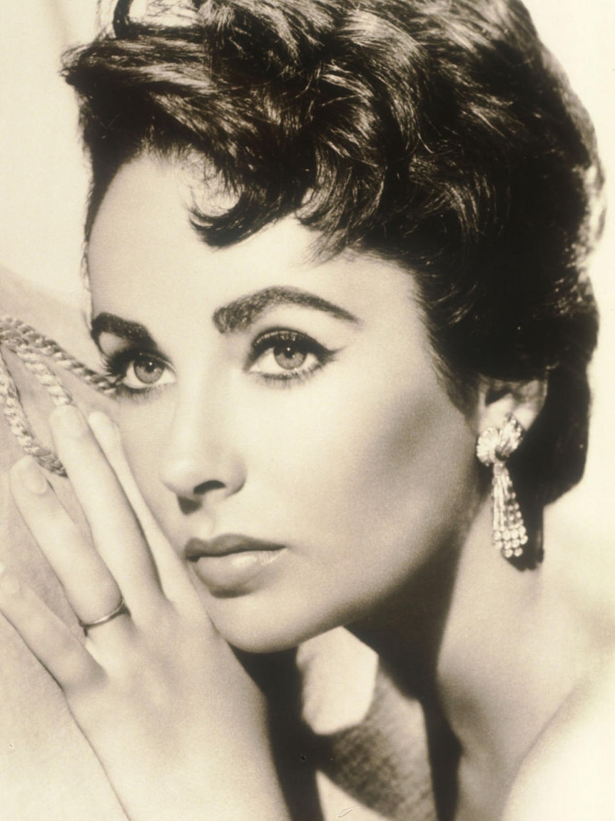 Elizabeth Taylor poses in an old film still