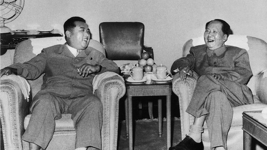 Chairman Mao and North Korean leader Kim Il-sung, 1961