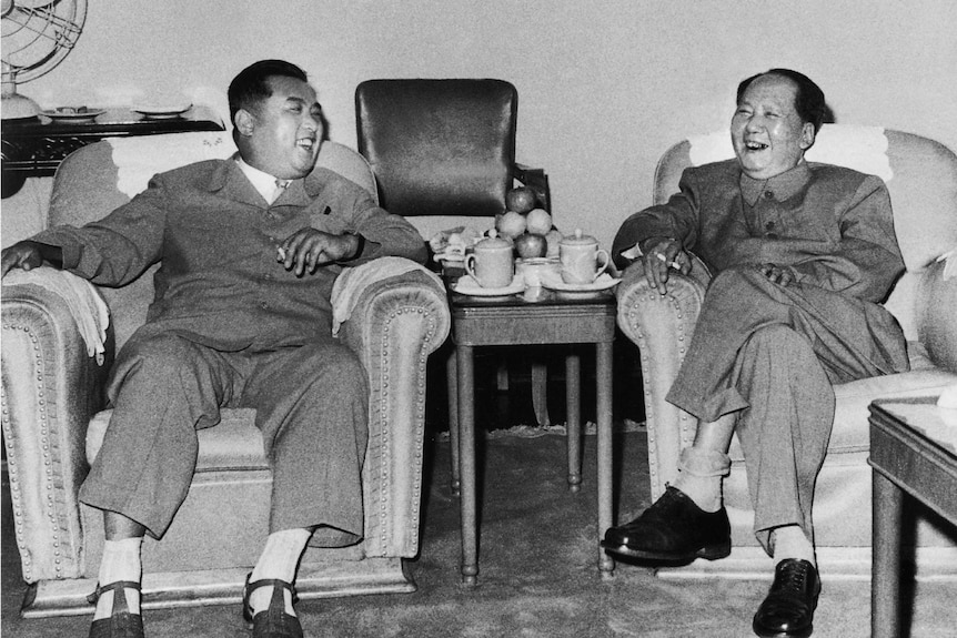 Chairman Mao and North Korean leader Kim Il-sung, 1961