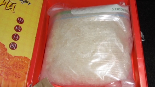 Methylamphetamine or ice, seized during a vehicle stop by NSW Police on the Hume Highway at Jugiong