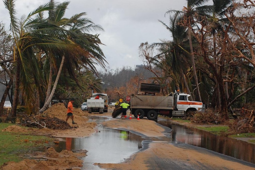 Crews clean up after Cyclone Yasi