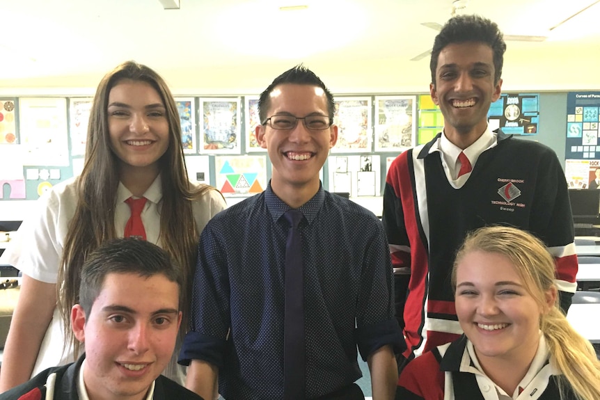 Eddie Woo with students