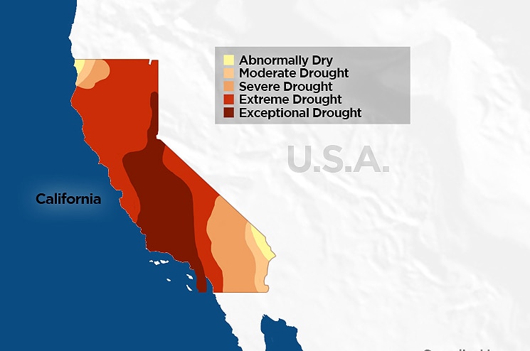Californian drought map