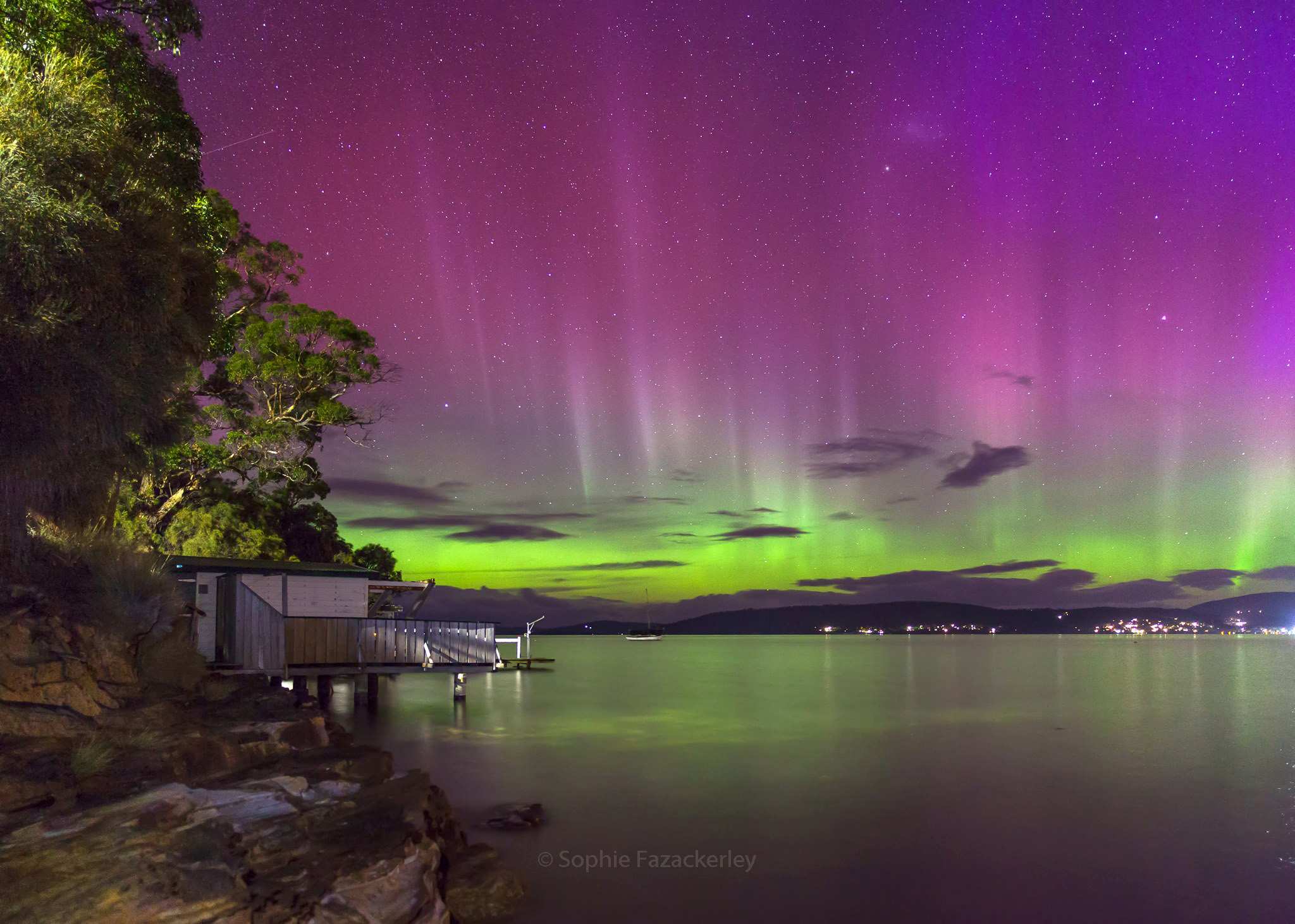 Aurora australis at Howden Tasmania